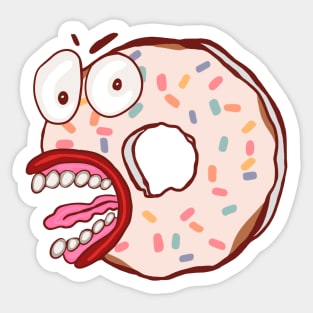 Angry Donut Sticker